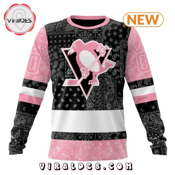 NHL Pittsburgh Penguins Special Pink Paisley Design Hoodie