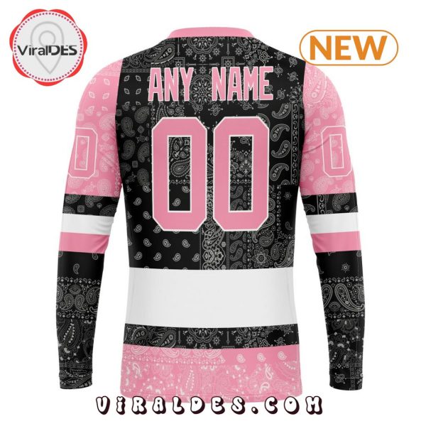 NHL Pittsburgh Penguins Special Pink Paisley Design Hoodie