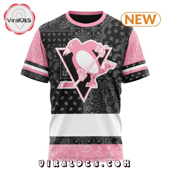 NHL Pittsburgh Penguins Special Pink Paisley Design Hoodie