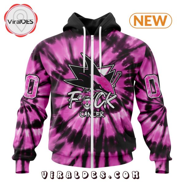 NHL San Jose Sharks Special Pink F!ck Cancer Design Hoodie