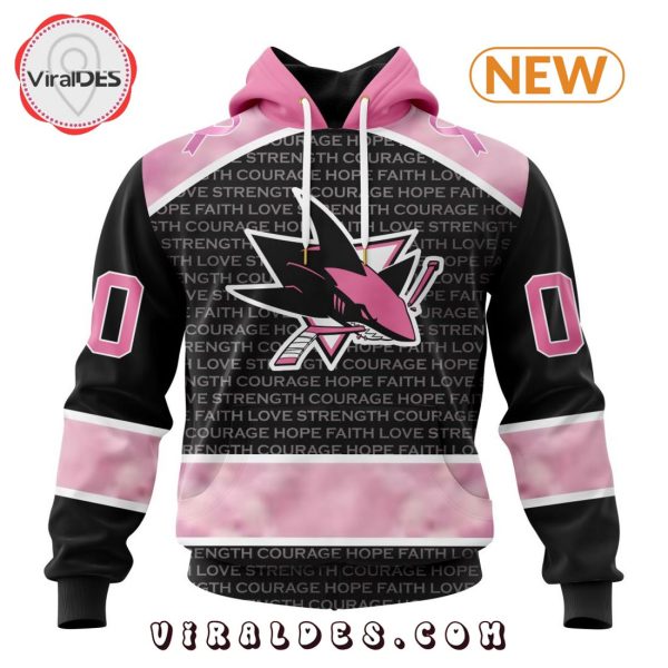 NHL San Jose Sharks Special Pink Fight Breast Cancer Design Hoodie