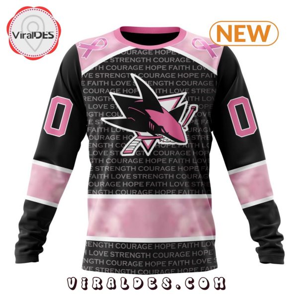 NHL San Jose Sharks Special Pink Fight Breast Cancer Design Hoodie