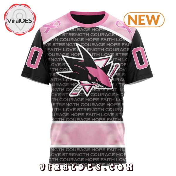 NHL San Jose Sharks Special Pink Fight Breast Cancer Design Hoodie