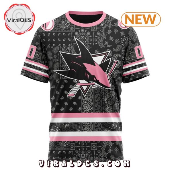 NHL San Jose Sharks Special Pink Paisley Design Hoodie