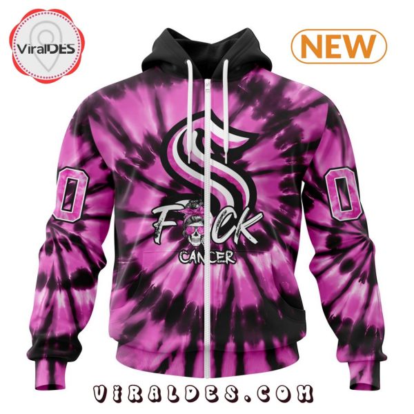 NHL Seattle Kraken Special Pink F!ck Cancer Design Hoodie