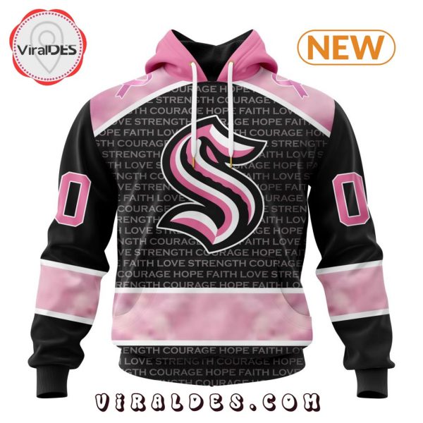 NHL Seattle Kraken Special Pink Fight Breast Cancer Design Hoodie