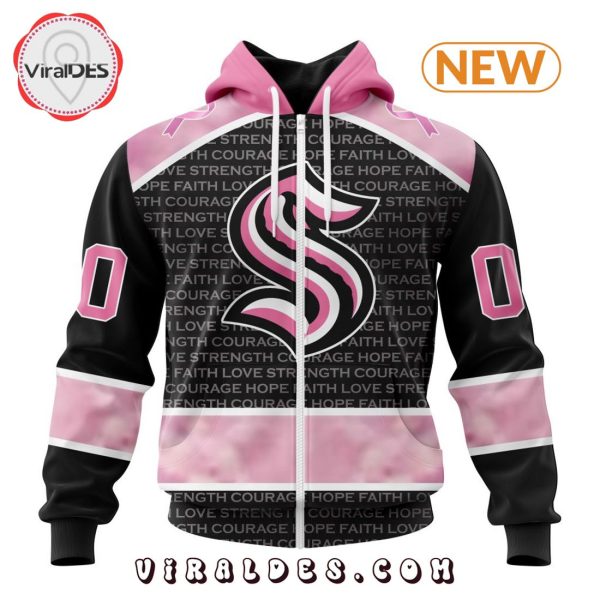 NHL Seattle Kraken Special Pink Fight Breast Cancer Design Hoodie