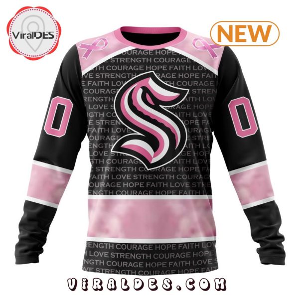 NHL Seattle Kraken Special Pink Fight Breast Cancer Design Hoodie