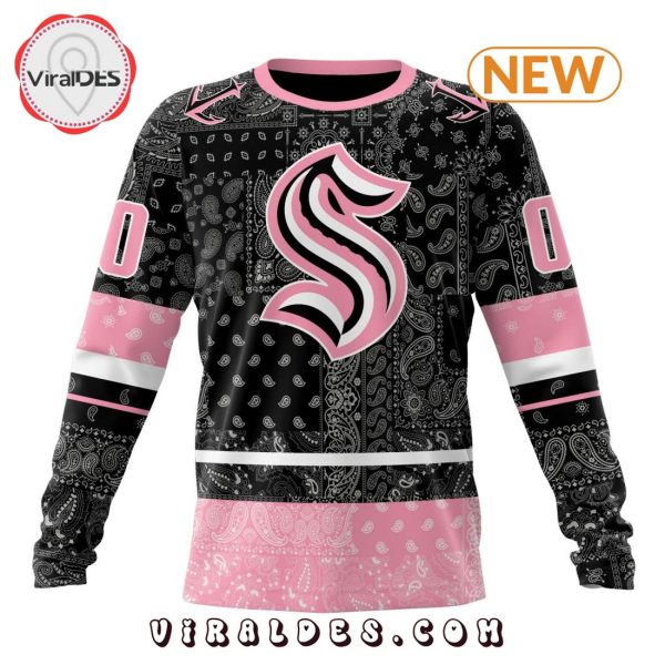 NHL Seattle Kraken Special Pink Paisley Design Hoodie