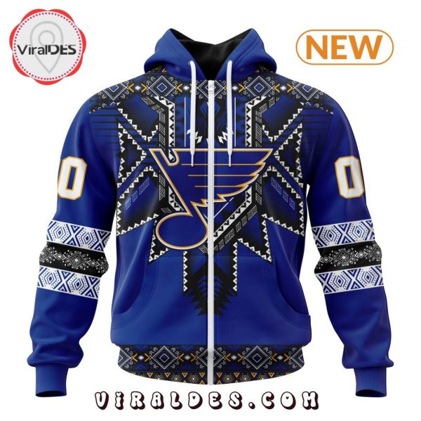 NHL St. Louis Blues Special Native Heritage Design Hoodie