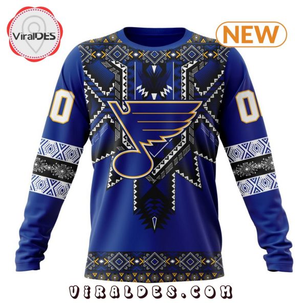 NHL St. Louis Blues Special Native Heritage Design Hoodie