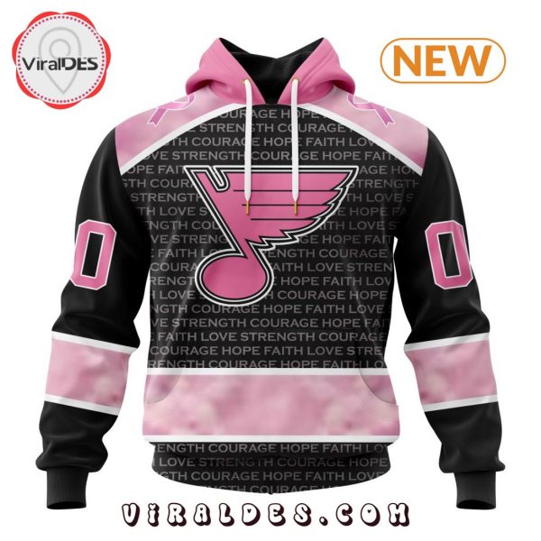 NHL St. Louis Blues Special Pink Fight Breast Cancer Design Hoodie