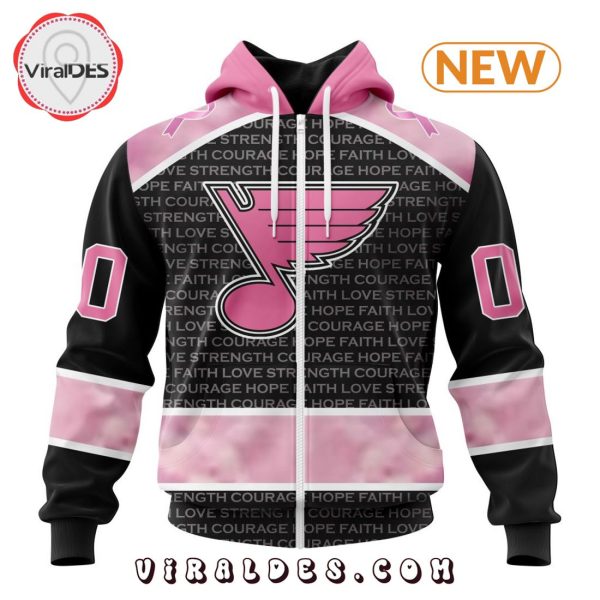 NHL St. Louis Blues Special Pink Fight Breast Cancer Design Hoodie