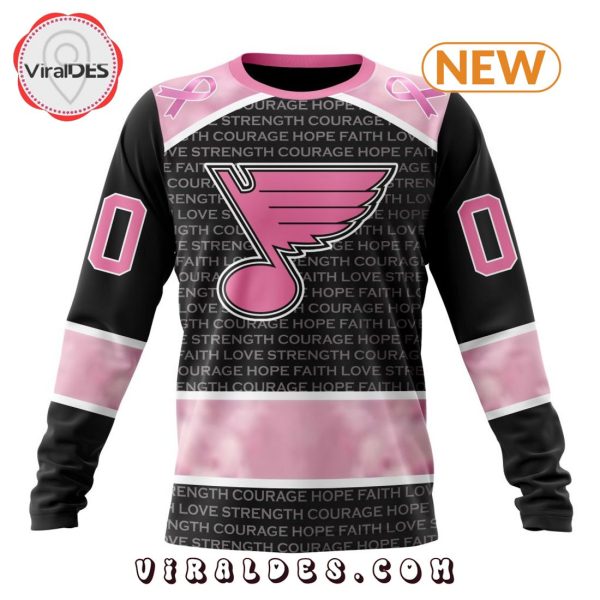 NHL St. Louis Blues Special Pink Fight Breast Cancer Design Hoodie