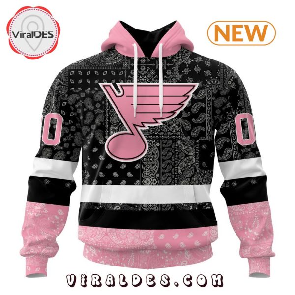 NHL St. Louis Blues Special Pink Paisley Design Hoodie