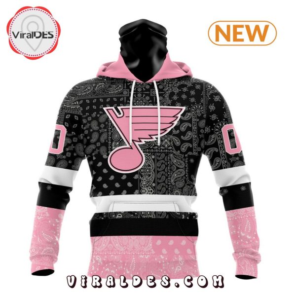 NHL St. Louis Blues Special Pink Paisley Design Hoodie