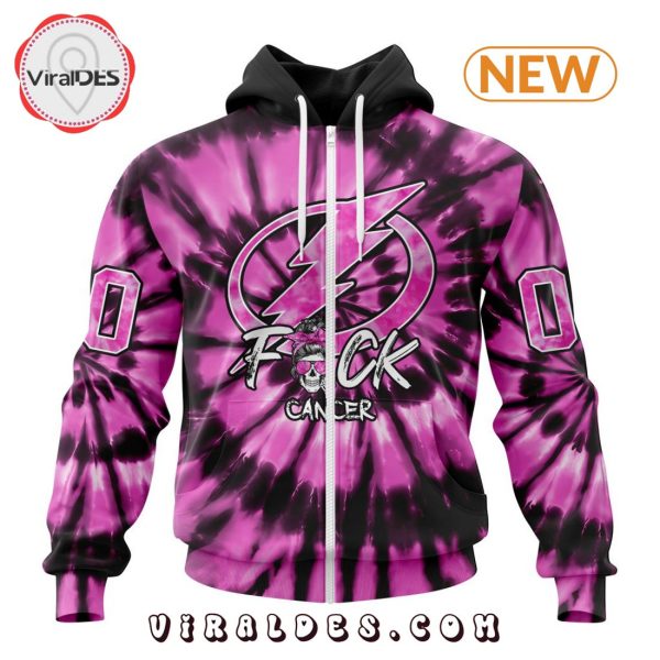 NHL Tampa Bay Lightning Special Pink F!ck Cancer Design Hoodie