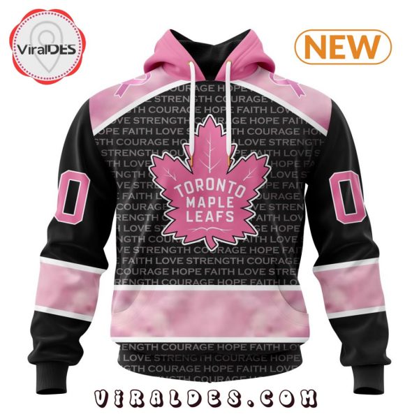 NHL Toronto Maple Leafs Special Pink Fight Breast Cancer Design Hoodie