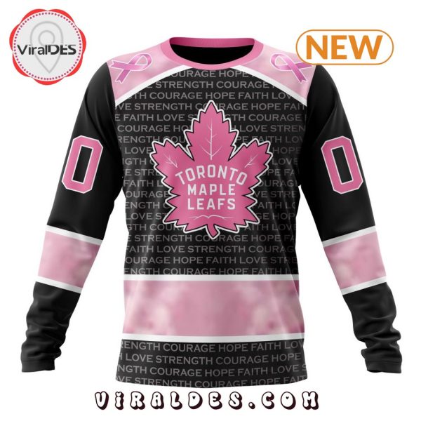 NHL Toronto Maple Leafs Special Pink Fight Breast Cancer Design Hoodie