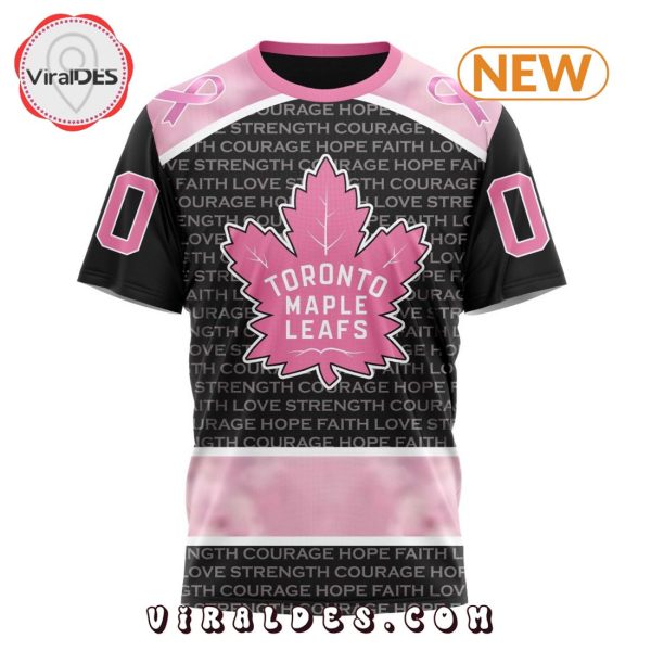 NHL Toronto Maple Leafs Special Pink Fight Breast Cancer Design Hoodie