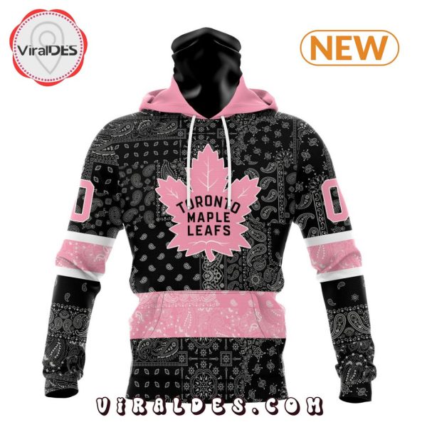 NHL Toronto Maple Leafs Special Pink Paisley Design Hoodie