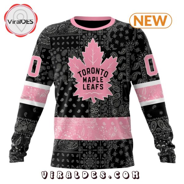 NHL Toronto Maple Leafs Special Pink Paisley Design Hoodie