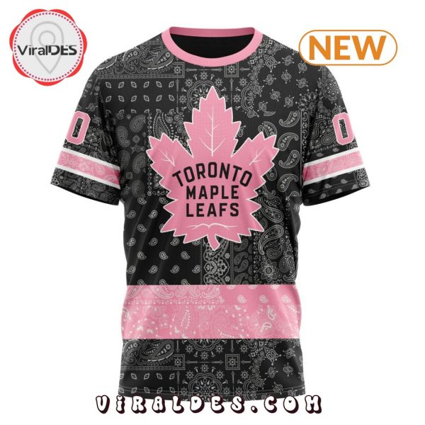 NHL Toronto Maple Leafs Special Pink Paisley Design Hoodie