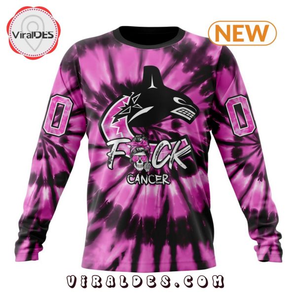 NHL Vancouver Canucks Special Pink F!ck Cancer Design Hoodie