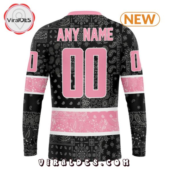 NHL Vancouver Canucks Special Pink Paisley Design Hoodie