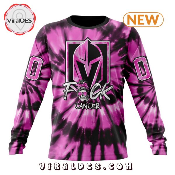 NHL Vegas Golden Knights Special Pink F!ck Cancer Design Hoodie