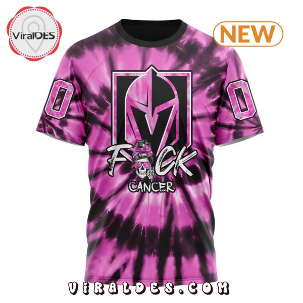 NHL Vegas Golden Knights Special Pink F!ck Cancer Design Hoodie