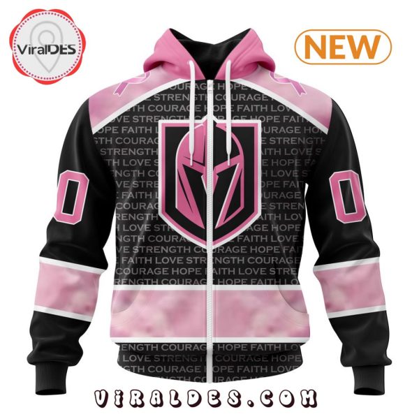 NHL Vegas Golden Knights Special Pink Fight Breast Cancer Design Hoodie