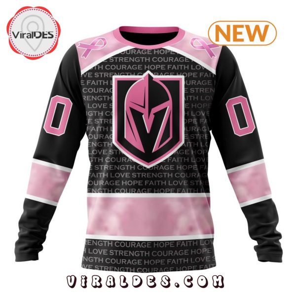 NHL Vegas Golden Knights Special Pink Fight Breast Cancer Design Hoodie