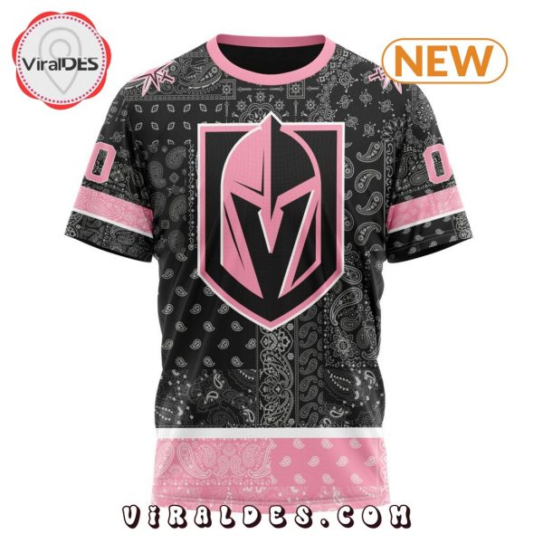 NHL Vegas Golden Knights Special Pink Paisley Design Hoodie