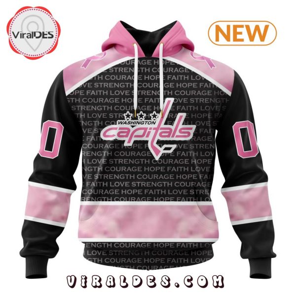 NHL Washington Capitals Special Pink Fight Breast Cancer Design Hoodie