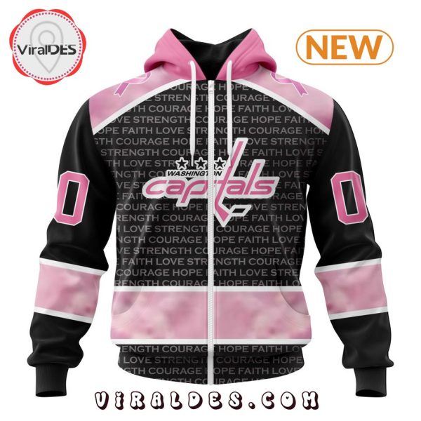 NHL Washington Capitals Special Pink Fight Breast Cancer Design Hoodie