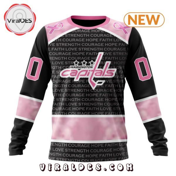 NHL Washington Capitals Special Pink Fight Breast Cancer Design Hoodie