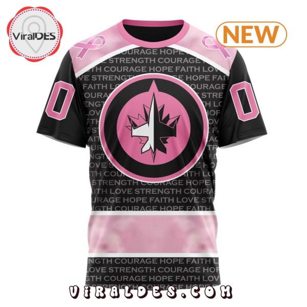 NHL Winnipeg Jets Special Pink Fight Breast Cancer Design Hoodie