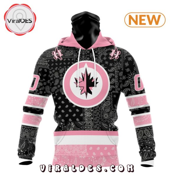 NHL Winnipeg Jets Special Pink Paisley Design Hoodie