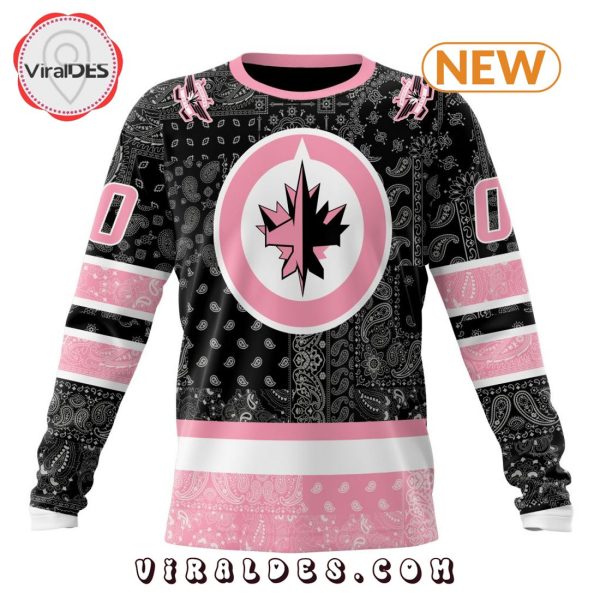 NHL Winnipeg Jets Special Pink Paisley Design Hoodie