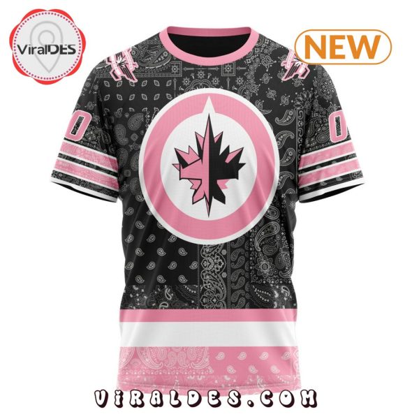 NHL Winnipeg Jets Special Pink Paisley Design Hoodie