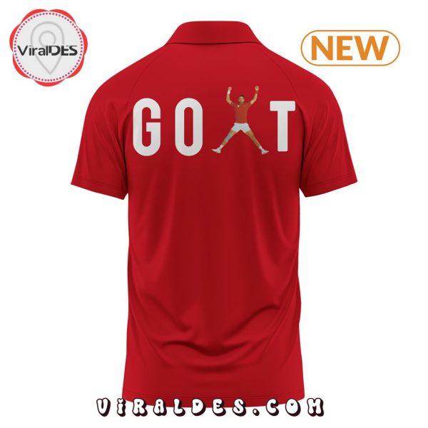 Novak Djokovic Goat Red Polo Shirt