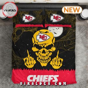 NFL Kansas City Chiefs Skull Halloween Bedding Set