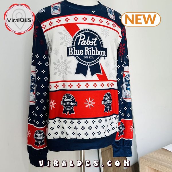 Pabst Blue Ribbon Xmas Ugly Christmas Sweater