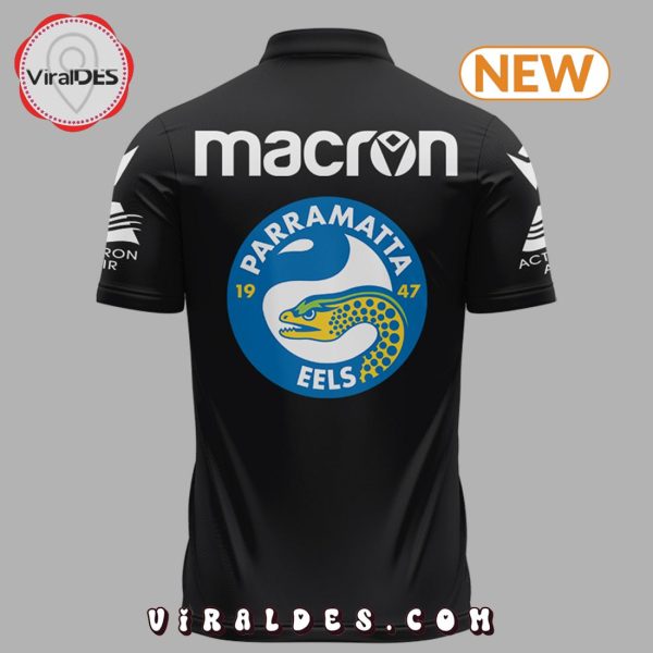 Parramatta Eels FC Football Black Polo Shirt