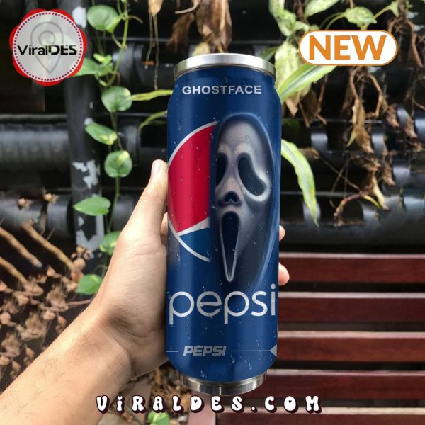 Pepsi Drink Ghostface Halloween Tumbler Can