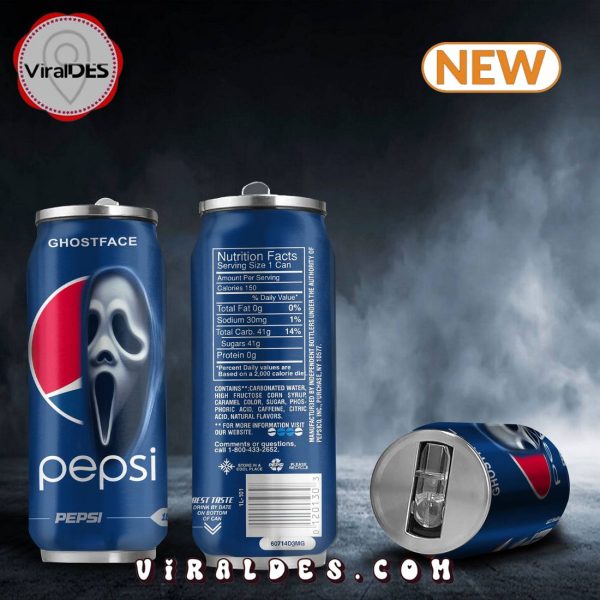 Pepsi Drink Ghostface Halloween Tumbler Can