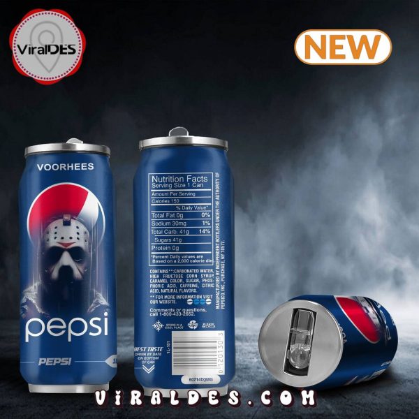 Pepsi Drink Jason Voorhees Halloween Tumbler Can