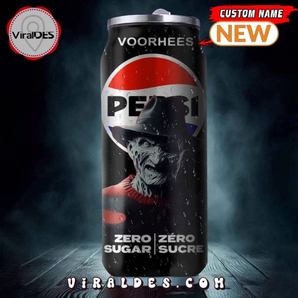 Pepsi Zero Drink Freddy Kreuger Halloween Tumbler Can