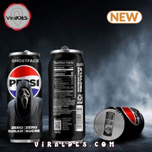 Pepsi Zero Drink Ghostface Halloween Tumbler Can